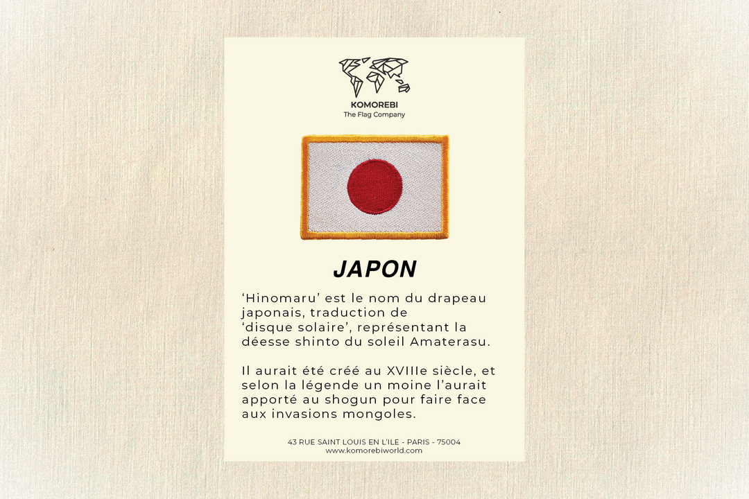Japon - Drapeau Brodé
