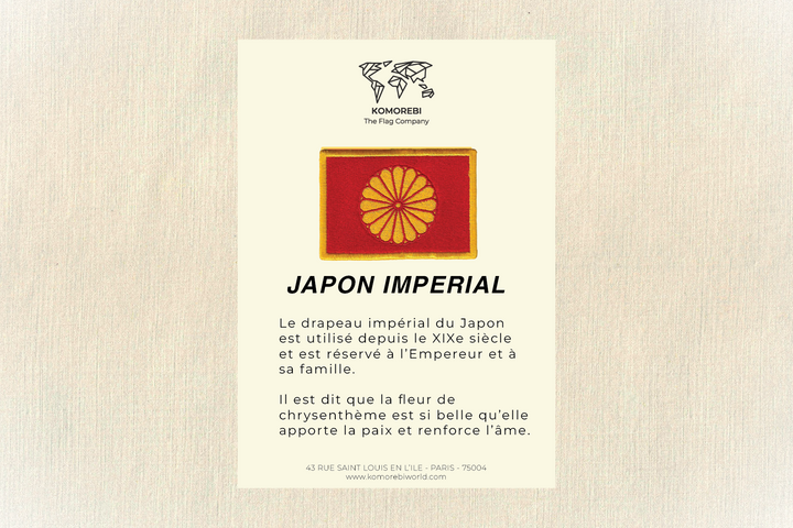 Japon (Empereur) - Drapeau Brodé