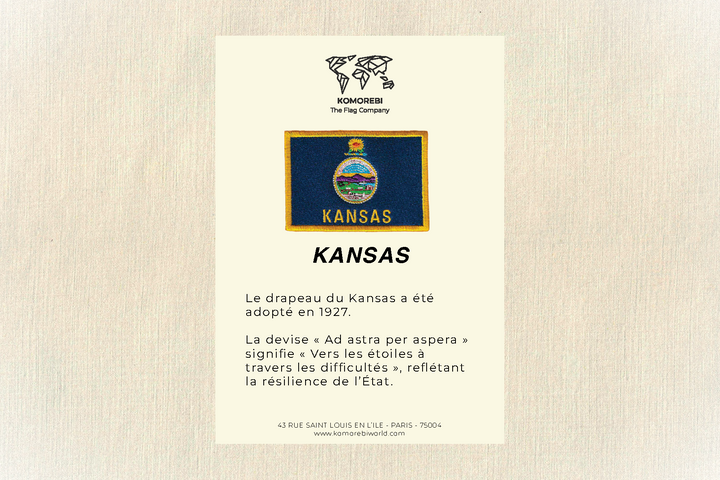 Kansas - Drapeau Brodé