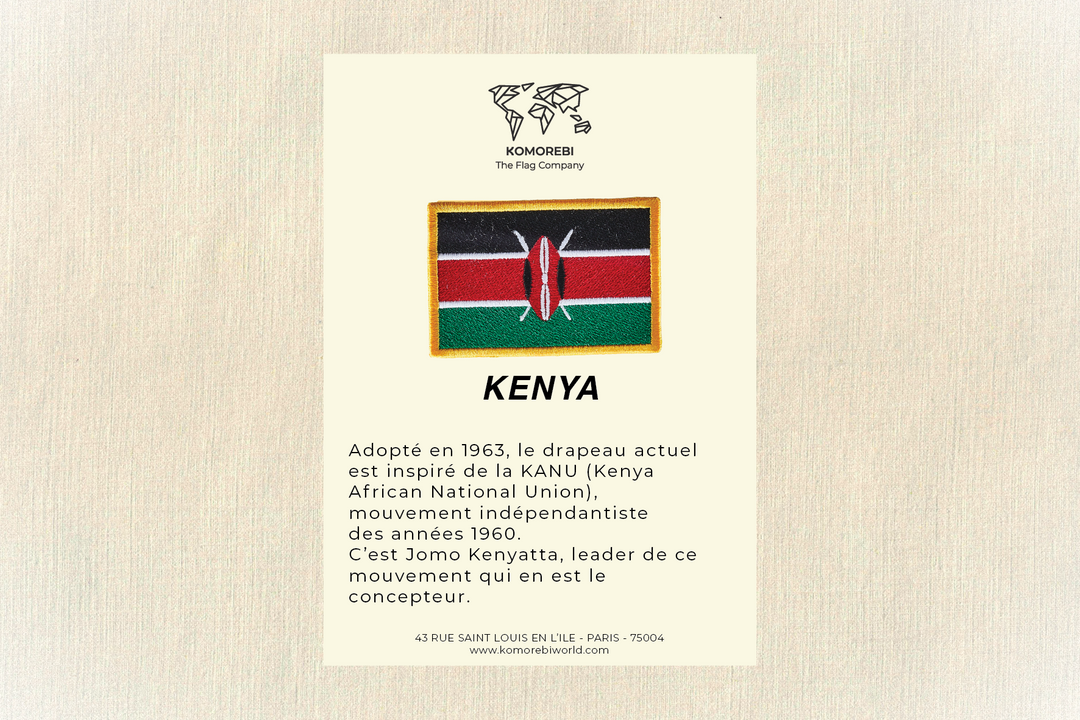Kenya - Drapeau Brodé