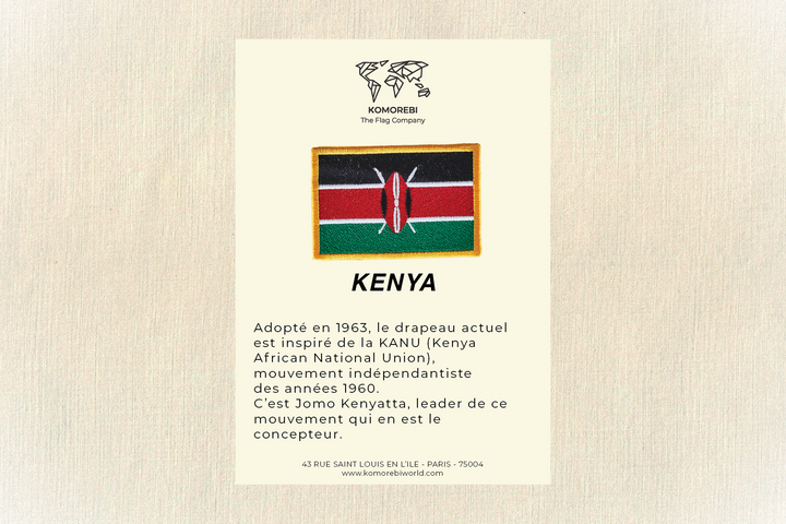 Kenya - Drapeau Brodé
