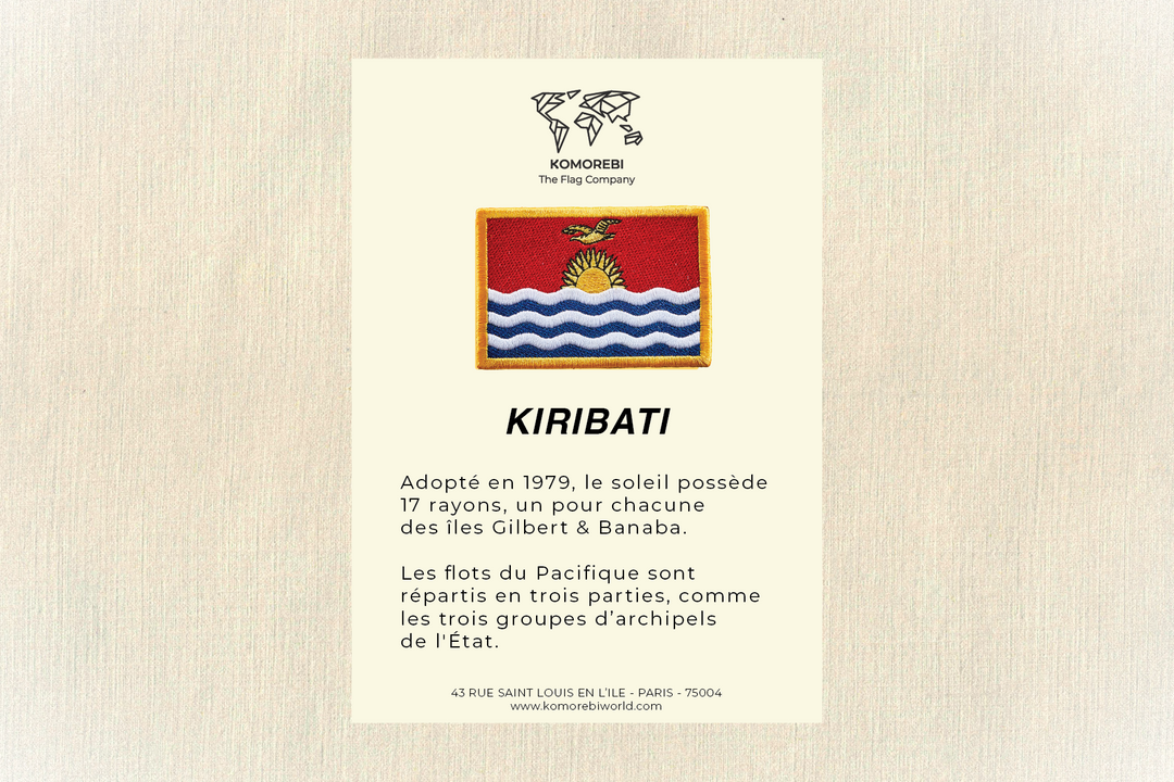 Kiribati - Drapeau Brodé