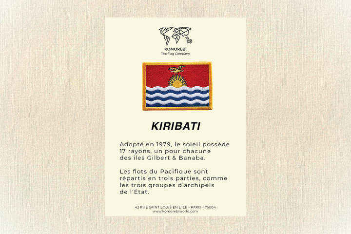 Kiribati - Drapeau Brodé