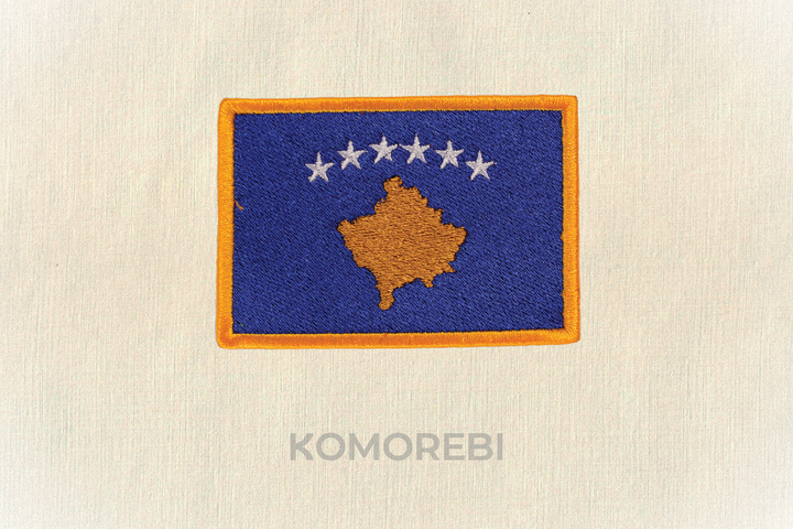 Kosovo - Drapeau Brodé