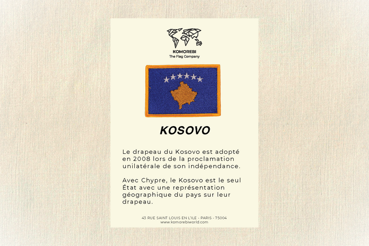 Kosovo - Drapeau Brodé