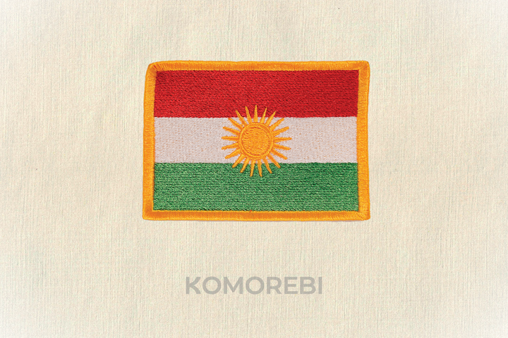 Kurdistan - Drapeau Brodé