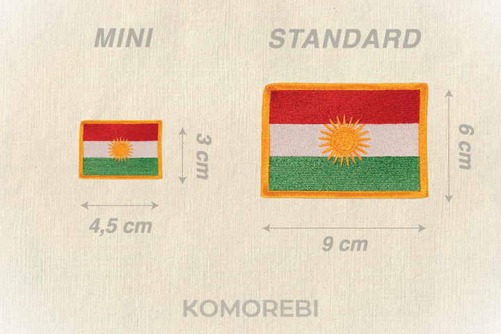 Kurdistan - Drapeau Brodé