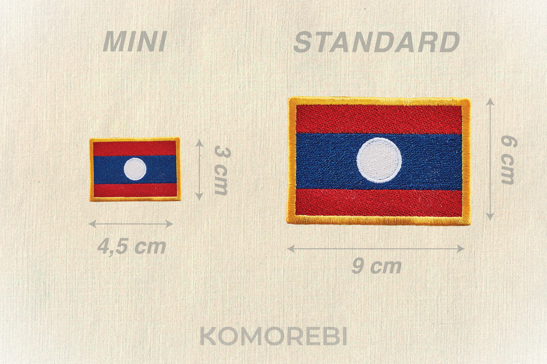 Laos - Drapeau Brodé
