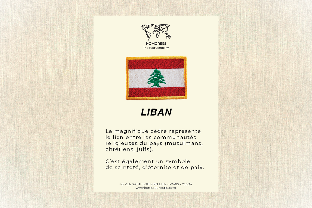 Libanon - Gestickte Flagge