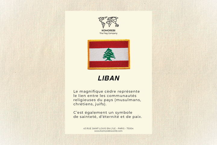 Libanon - Gestickte Flagge