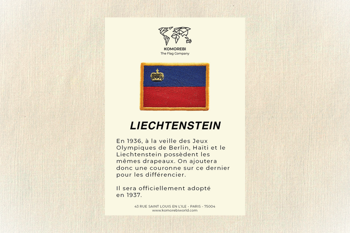 Liechtenstein - Drapeau Brodé