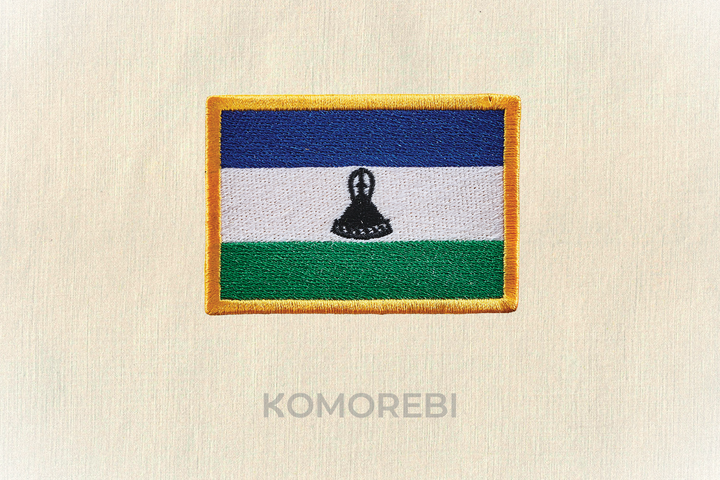 Lesotho - Drapeau Brodé