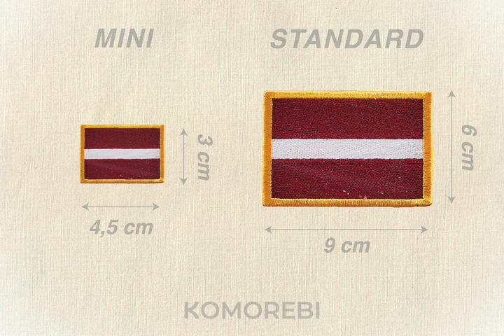 Lettonie - Drapeau Brodé