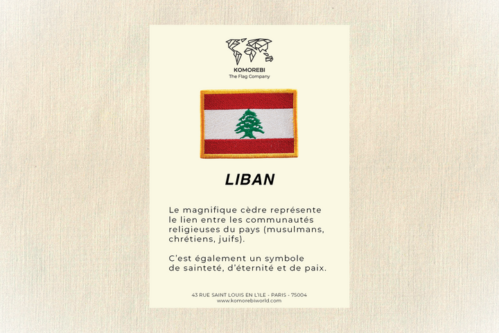 Liban - Drapeau Brodé