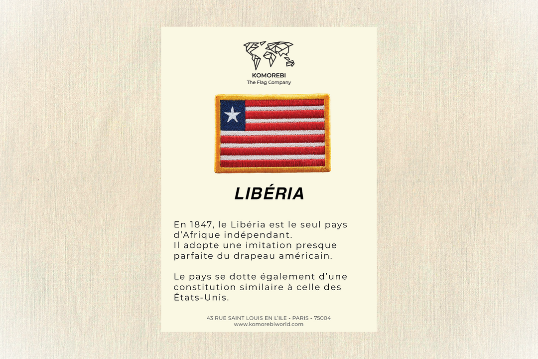 Libéria - Drapeau Brodé