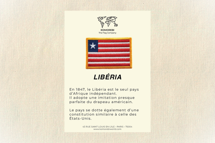Libéria - Drapeau Brodé