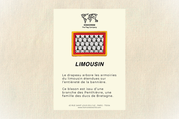 Limousin - Drapeau Brodé