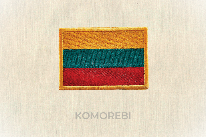 Lituanie - Drapeau Brodé