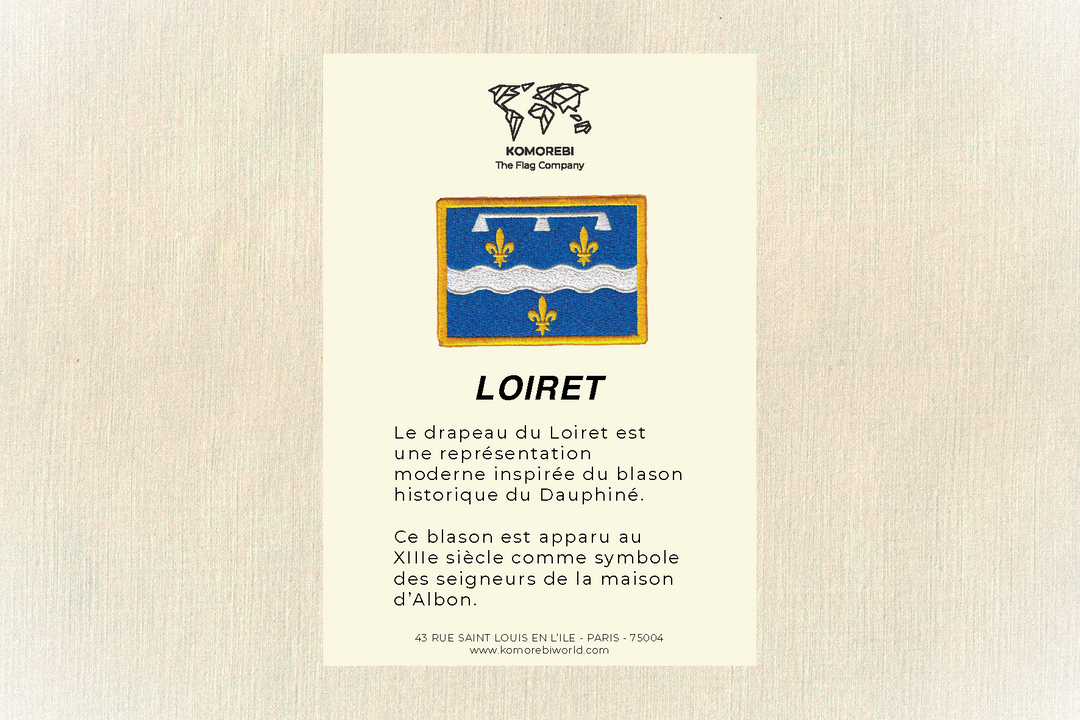 Loiret - Drapeau Brodé