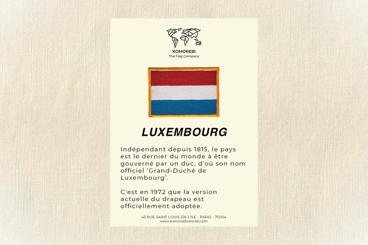 Luxembourg - Drapeau Brodé
