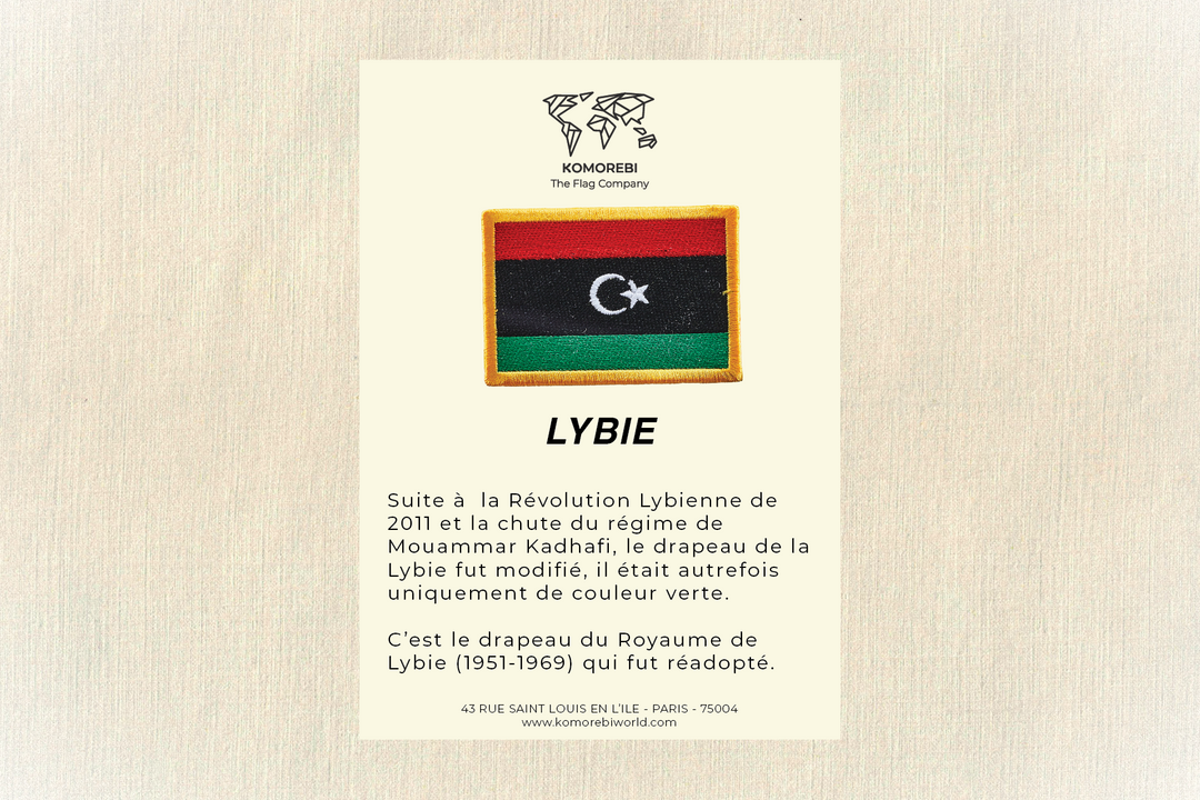 Libye - Drapeau Brodé