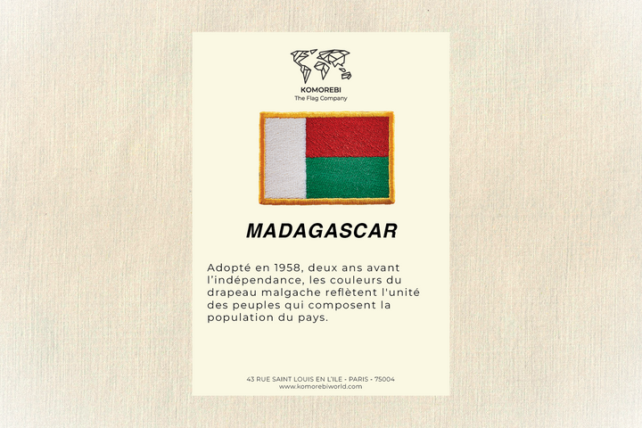 Madagascar - Drapeau Brodé