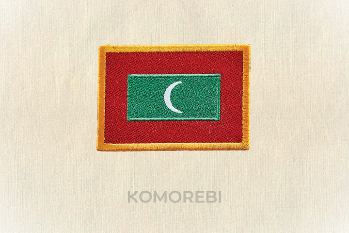 Maldives - Drapeau Brodé