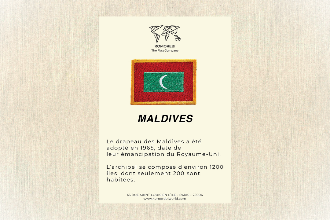 Maldives - Drapeau Brodé