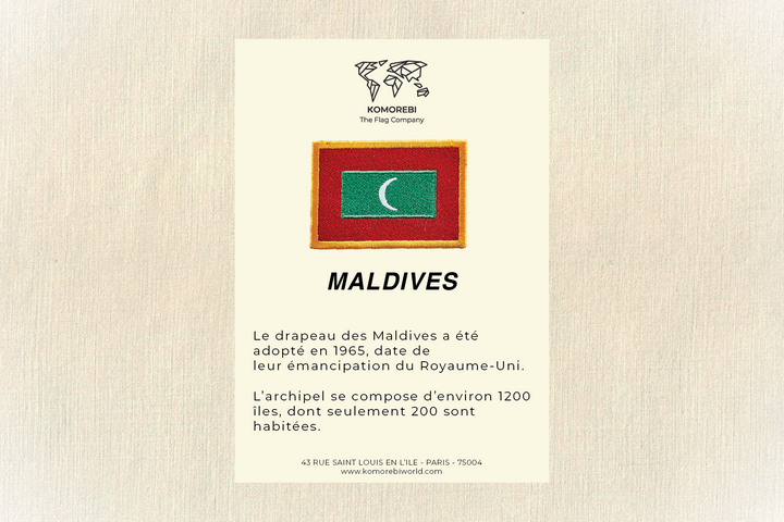 Maldives - Drapeau Brodé