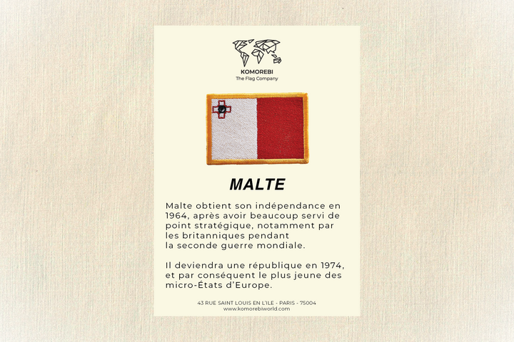 Malte - Drapeau Brodé