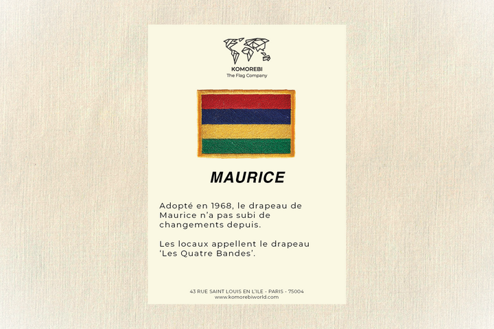 Maurice - Drapeau Brodé
