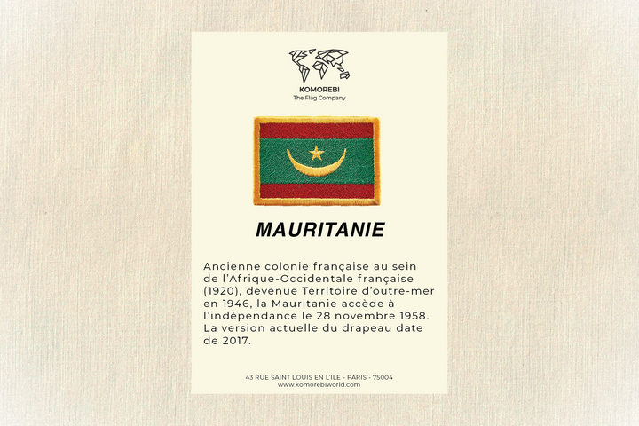 Mauritanie - Drapeau Brodé
