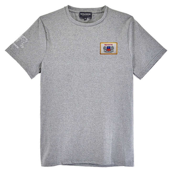 T-shirt drapeau Komorebi Mayotte Gris