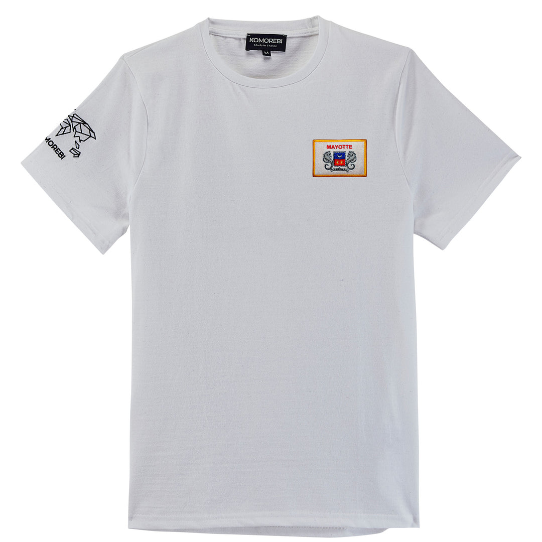 T-shirt drapeau Komorebi Mayotte Blanc