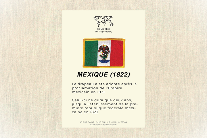 Mexique (1822) - Drapeau Brodé