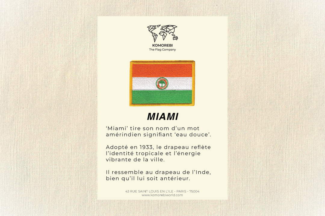 Miami - Besticktes Flagge