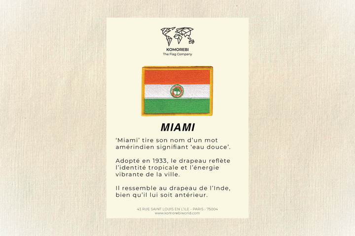 Miami - Besticktes Flagge