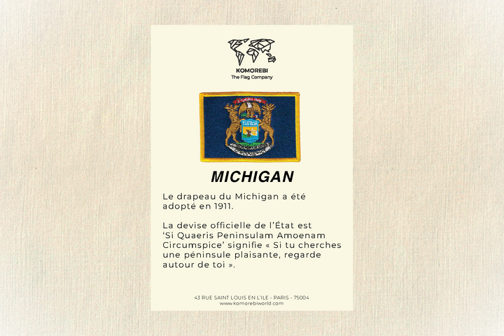 Michigan - Drapeau Brodé