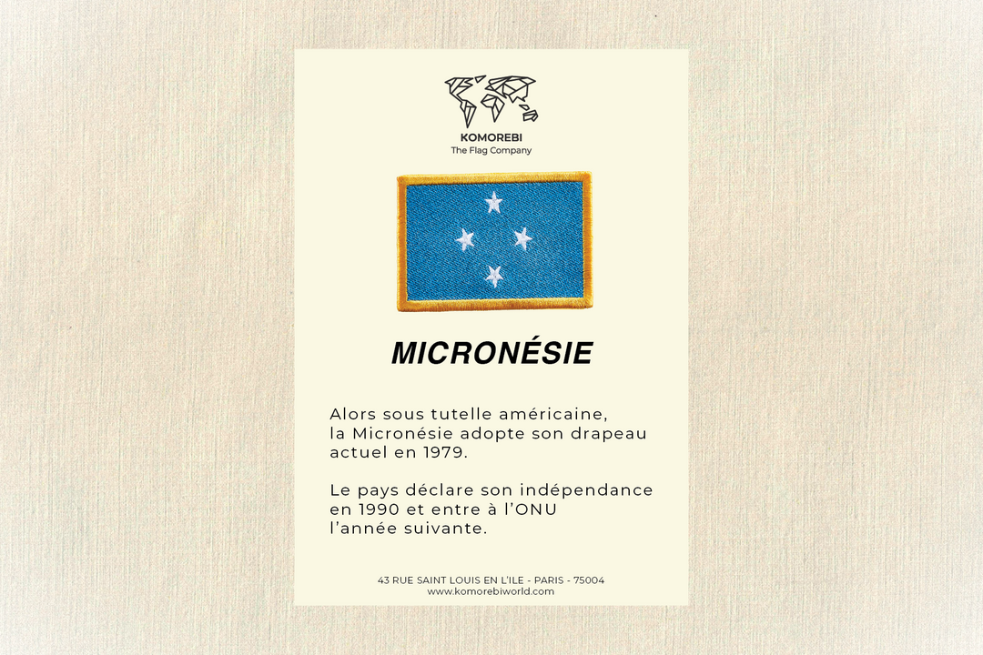 Micronésie - Drapeau Brodé