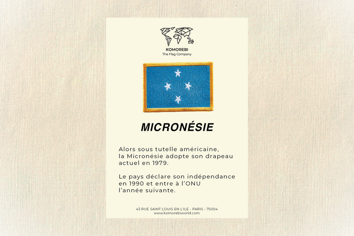 Micronésie - Drapeau Brodé
