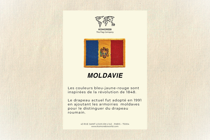 Moldavie - Drapeau Brodé