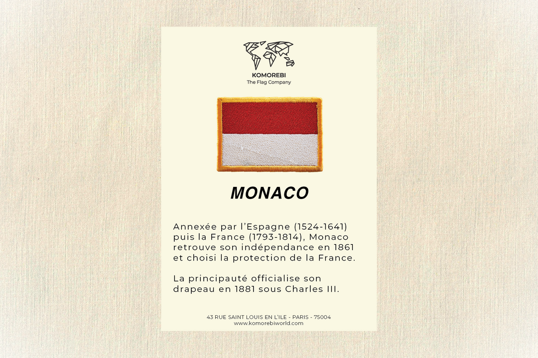 Monaco - Drapeau Brodé