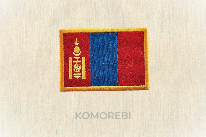 Mongolie - Drapeau Brodé