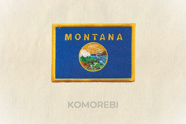 Montana - Besticktes Flagge