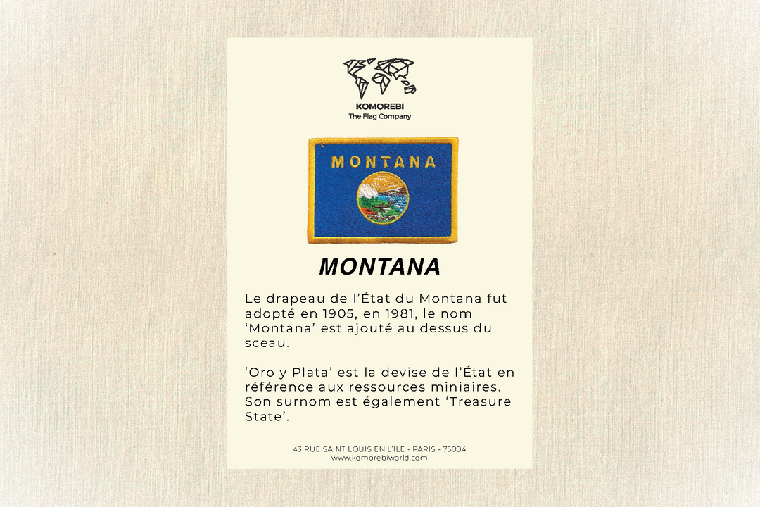 Montana - Besticktes Flagge