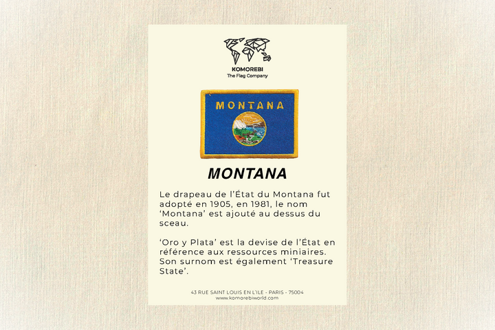 Montana - Besticktes Flagge