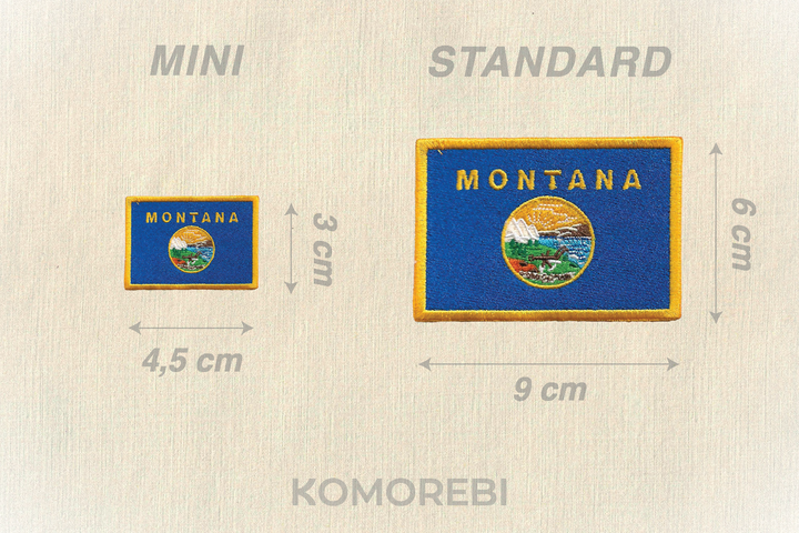 Montana - Besticktes Flagge