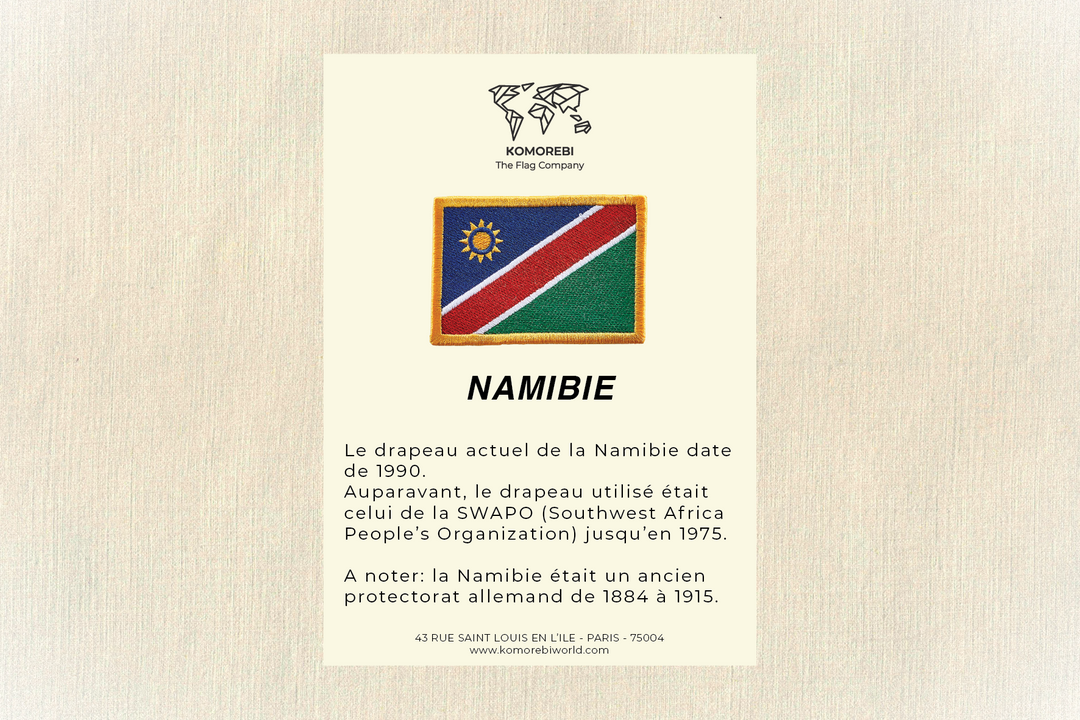 Namibie - Drapeau Brodé