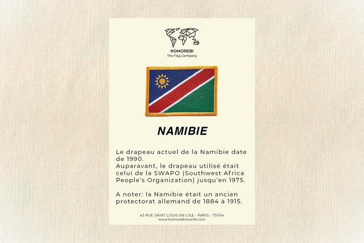 Namibie - Drapeau Brodé