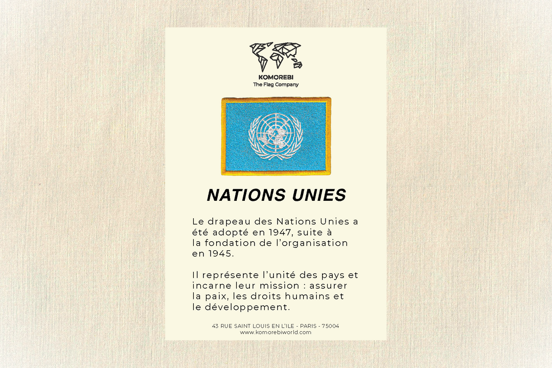 Nations Unies - Drapeau Brodé